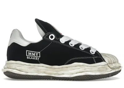 Pre-owned Miharayasuhiro Men's Maison Mihara Yasuhiro Blakey Puffer Og Sole Canvas Low Distressed Midsole Sneakers In Black/w