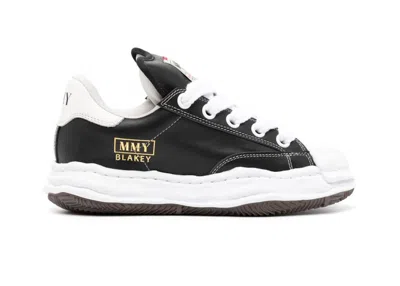 Pre-owned Miharayasuhiro Men's Maison Mihara Yasuhiro Blakey Puffer Og Sole Leather White Sneakers In Black