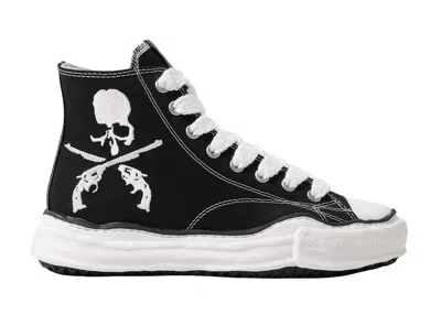 Pre-owned Miharayasuhiro Men's Maison Mihara Yasuhiro Canvas Hi Mastermind Roarguns Sneakers In Black/white