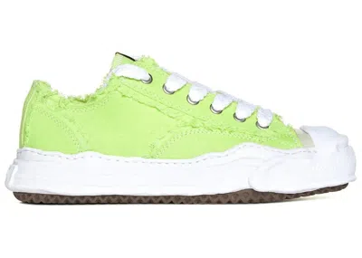 Pre-owned Miharayasuhiro Men's Maison Mihara Yasuhiro Hank Low Og Sole Canvas White Sneakers In Green