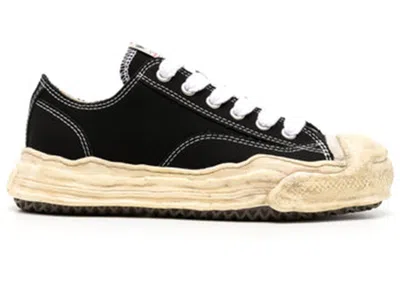 Pre-owned Miharayasuhiro Men's Maison Mihara Yasuhiro Hank Og Dyed Sole Sneakers In Black/white In Multi