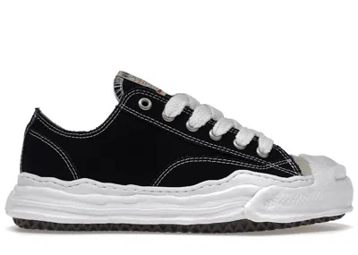 Pre-owned Miharayasuhiro Men's Maison Mihara Yasuhiro Hank Og Sole Canvas Low Sneakers In Black/white