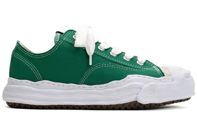 Pre-owned Miharayasuhiro Men's Maison Mihara Yasuhiro Hank Og Sole Canvas Low Sneakers In Cl Green/white