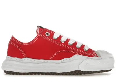 Pre-owned Miharayasuhiro Men's Maison Mihara Yasuhiro Hank Og Sole Canvas Low Sneakers In Red