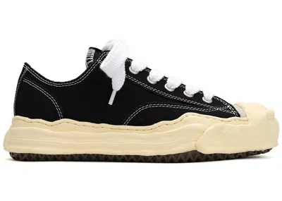 Pre-owned Miharayasuhiro Men's Maison Mihara Yasuhiro Hank Vintage Sole Canvas Low Sneakers In Black