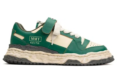 Pre-owned Miharayasuhiro Men's Maison Mihara Yasuhiro Keith Og Sole Vl Leather Low Sneakers In Green/white