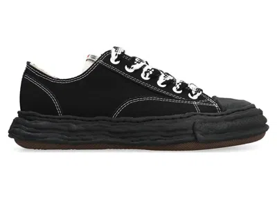 Pre-owned Miharayasuhiro Men's Maison Mihara Yasuhiro Peterson 23 Og Sole Canvas Low Checkered Laces Sneakers In Black/white