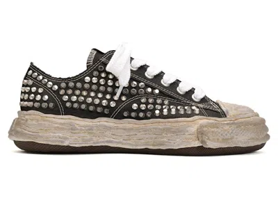 Pre-owned Miharayasuhiro Men's Maison Mihara Yasuhiro Peterson 23 Og Sole Studded Canvas Low Sneakers In Black