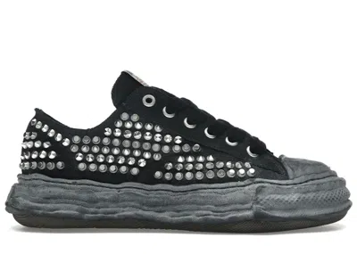 Pre-owned Miharayasuhiro Men's Maison Mihara Yasuhiro Peterson 23 Og Sole Studded Canvas Low Sneakers In Black
