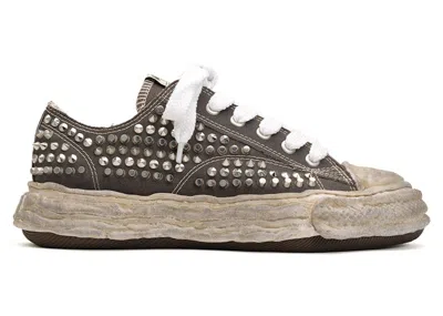 Pre-owned Miharayasuhiro Men's Maison Mihara Yasuhiro Peterson 23 Og Sole Studded Canvas Low Sneakers In Grey