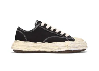 Pre-owned Miharayasuhiro Men's Maison Mihara Yasuhiro Peterson 23 Vintage Sole Canvas Low White Sneakers In Black