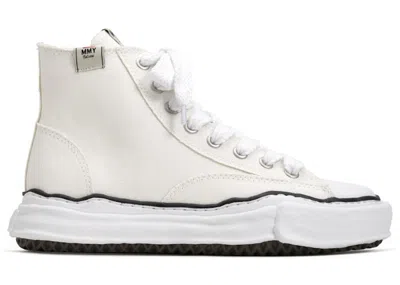 Pre-owned Miharayasuhiro Men's Maison Mihara Yasuhiro Peterson Og Sole Canvas High Sneakers In White/black