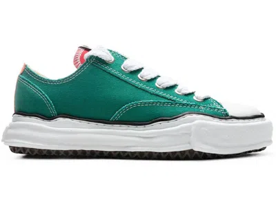 Pre-owned Miharayasuhiro Men's Maison Mihara Yasuhiro Peterson Og Sole Canvas Low Sneakers In Green/navy Blue/red