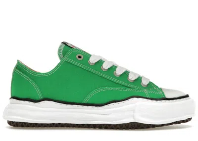 Pre-owned Miharayasuhiro Men's Maison Mihara Yasuhiro Peterson Og Sole Canvas Low Sneakers In Green/white