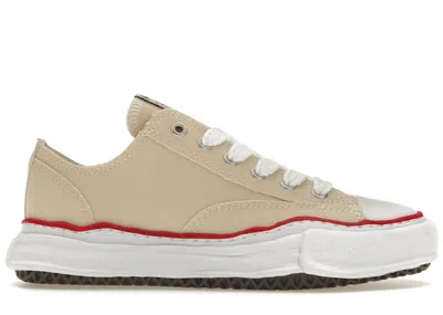 Pre-owned Miharayasuhiro Men's Maison Mihara Yasuhiro Peterson Og Sole Canvas Low Sneakers In Natural/white