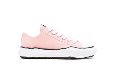 Pre-owned Miharayasuhiro Men's Maison Mihara Yasuhiro Peterson Og Sole Canvas Low Sneakers In Pink/white