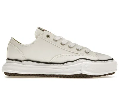 Pre-owned Miharayasuhiro Men's Maison Mihara Yasuhiro Peterson Og Sole Canvas Low Sneakers In White/black