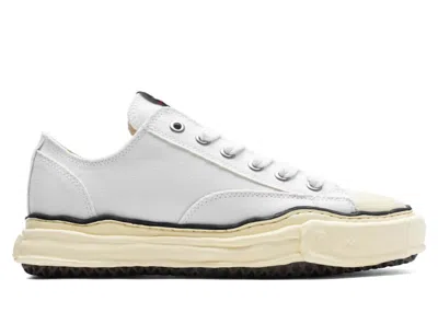 Pre-owned Miharayasuhiro Men's Maison Mihara Yasuhiro Peterson Og Sole Canvas Low Sneakers In White/black