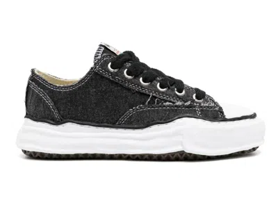 Pre-owned Miharayasuhiro Men's Maison Mihara Yasuhiro Peterson Og Sole Denim Low Sneakers In Black/white In Multi
