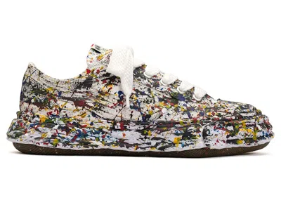 Pre-owned Miharayasuhiro Men's Maison Mihara Yasuhiro Peterson23 Og Sole Canvas Low Sputtering Paint Sneakers In White
