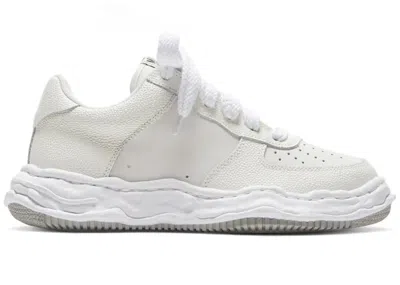 Pre-owned Miharayasuhiro Men's Maison Mihara Yasuhiro Wayne Og Sole Embossed Leather Low Sneakers In White