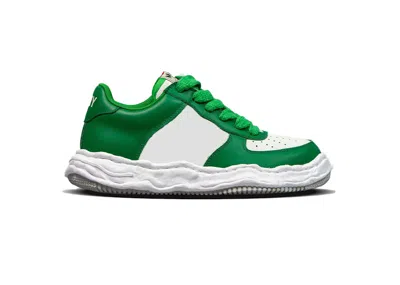 Pre-owned Miharayasuhiro Men's Maison Mihara Yasuhiro Wayne Og Sole Leather Low Sneakers In Green/white