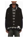 Miharayasuhiro Maison Mihara Yasuhiro Three Layer Hooded Shirt In Black