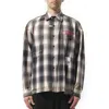 Miharayasuhiro Maison Mihara Yasuhiro Grey Checked Shirt With Distressed Finish In Gray