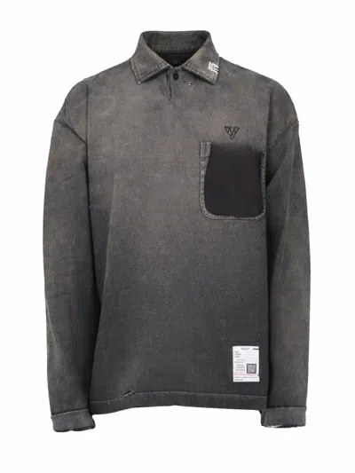 Miharayasuhiro Mihara Yasuhiro Long-sleeved Polo Shirt In Gray