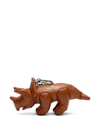 Miharayasuhiro Mini Dolls Triceratops Shoulder Bag In Brown