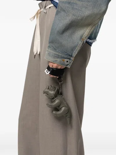 Miharayasuhiro Mini Dolls Triceratops Shoulder Bag In Gray