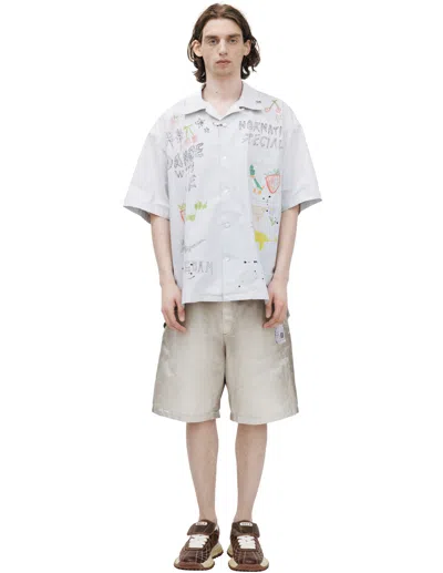 Miharayasuhiro Monoprint Shirt In White