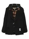 Miharayasuhiro Multi-layer Hooded Jacket In Black