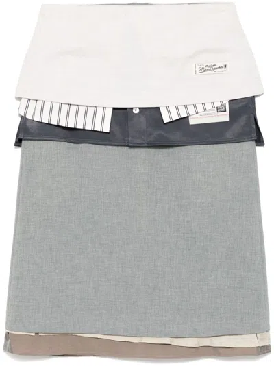 Miharayasuhiro Multi Layered Skirt In Grey