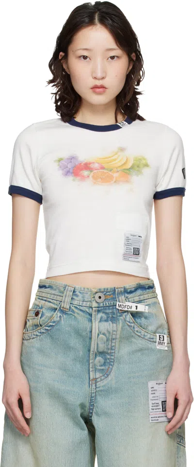 Miharayasuhiro Off-white Fruit Printed Ringer Mini T-shirt