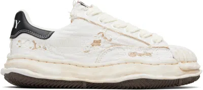 Miharayasuhiro Maison Mihara Yasuhiro Blakey Og Bicolor Canvas Sneakers With Worn-out Sole In White