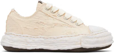 Miharayasuhiro Off-white 'peterson23' Og Sole Ripped Overdye Canvas Sneakers
