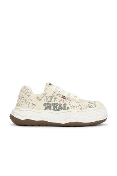 Miharayasuhiro Oliver Original Sole Graffiti Printed Canvas Low-top Sneaker In White