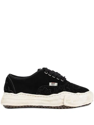 Miharayasuhiro Original Sole Western Suede Sneakers In Black