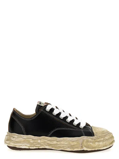 Miharayasuhiro Peterson23 Og Dyed Sole Canvas Low-top Sneaker In Black