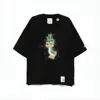 Miharayasuhiro Oversized Printed T-shirt With Unique Green Duck Graphic In Black