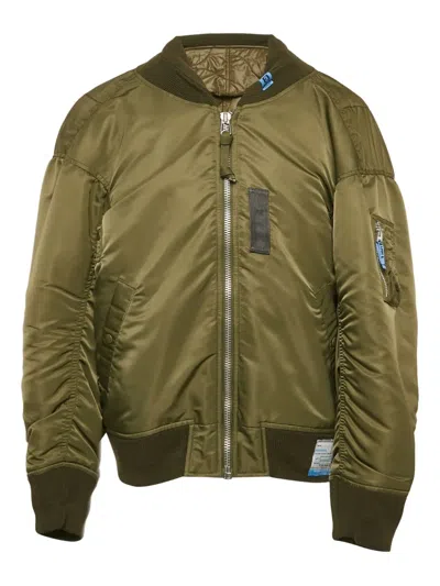 Pre-owned Miharayasuhiro Padded Bomber Jacket In Green