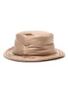 Miharayasuhiro Padded Logo-tag Bucket Hat In Brown