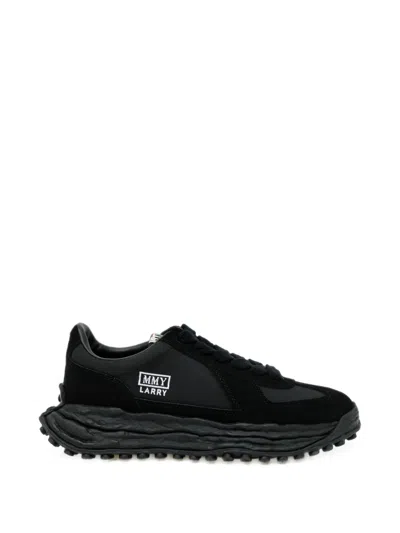 Miharayasuhiro Panelled Leather Sneakers In Black