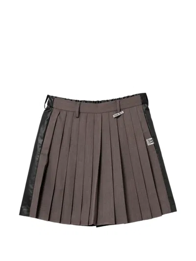 Miharayasuhiro Panelled Skort In Brown
