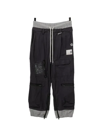 Miharayasuhiro Panelled Track Pants In Black
