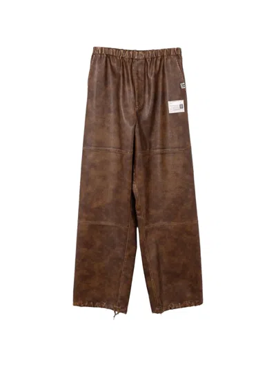 Miharayasuhiro Panelled Trousers In Brown