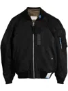 Miharayasuhiro Panelled Wool Bomber Jacket In Black