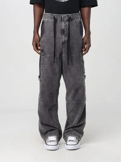 Miharayasuhiro Grey Military Cotton Cargo Trousers In Black