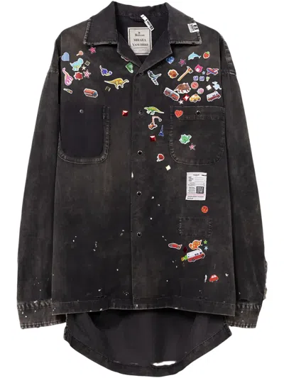 Miharayasuhiro Patch-detail Shirt In Black